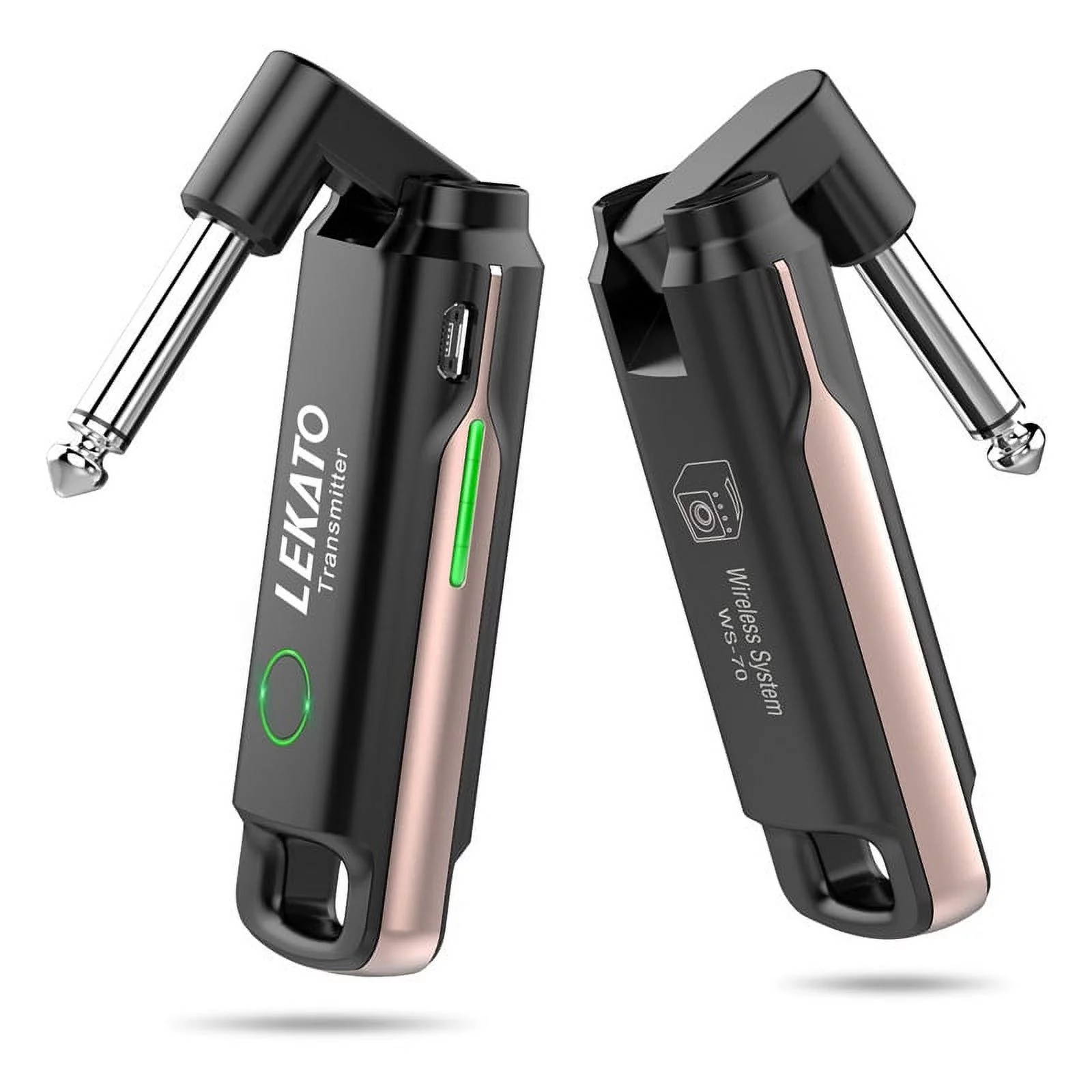 LEKATO WS-70 190Wireless Guitar Audio System Transmitter Receiver 70 Channels 40M Range 550-600MHz UHF Frenquency