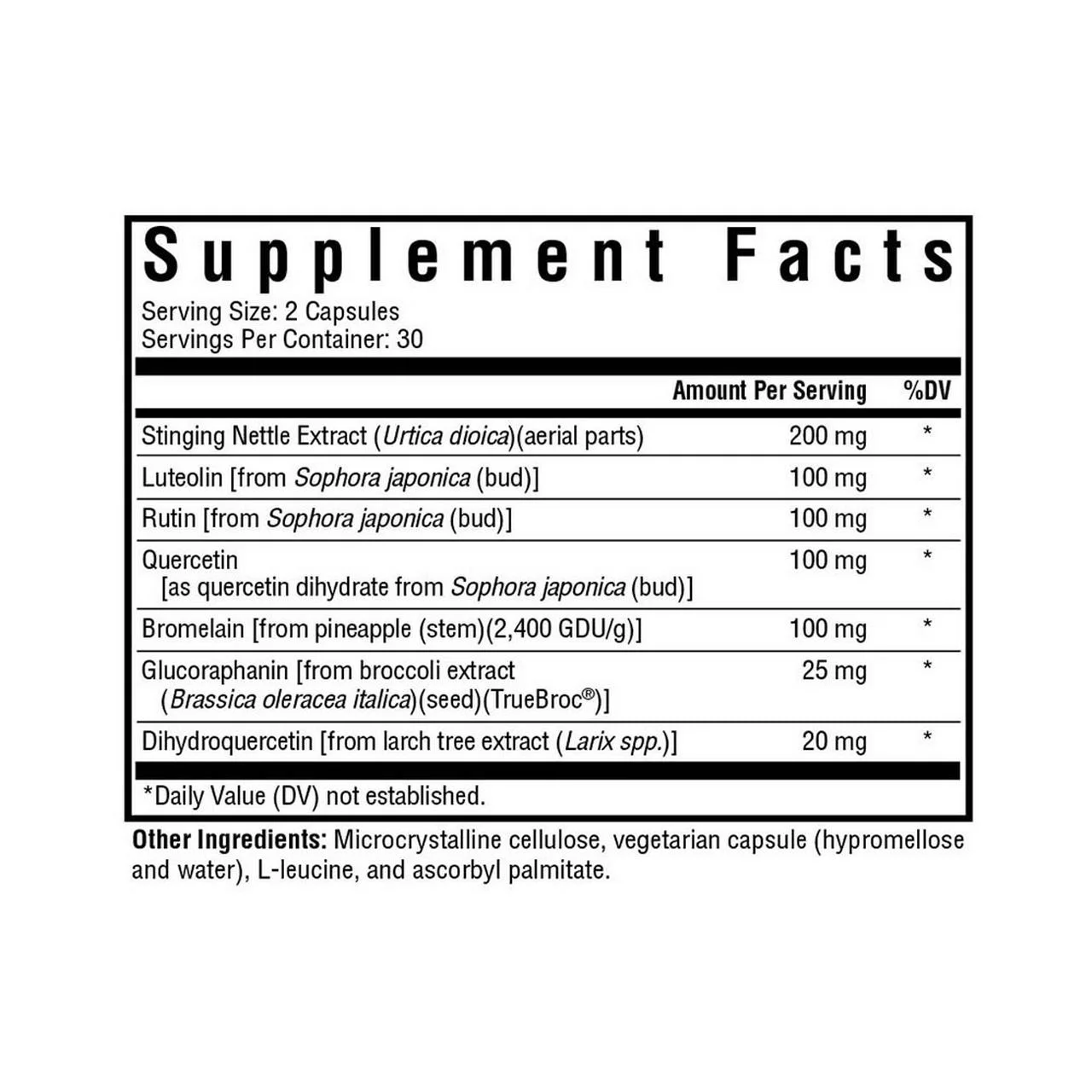 Seeking Health HistaminX, Histamine Support with Bioflavonoids, Natural Nettle, Quercetin, Rutin, Bromelain, for Immune System, Seasonal Support, Vegetarian (60 Capsules)