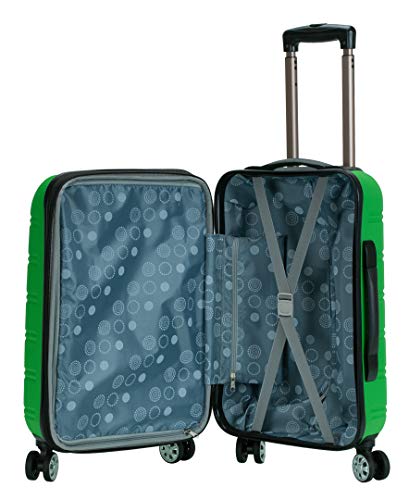 Rockland Melbourne Hardside Expandable Luggage with Spinner Wheels, 2TONENAVY, 2 Piece (20/28)
