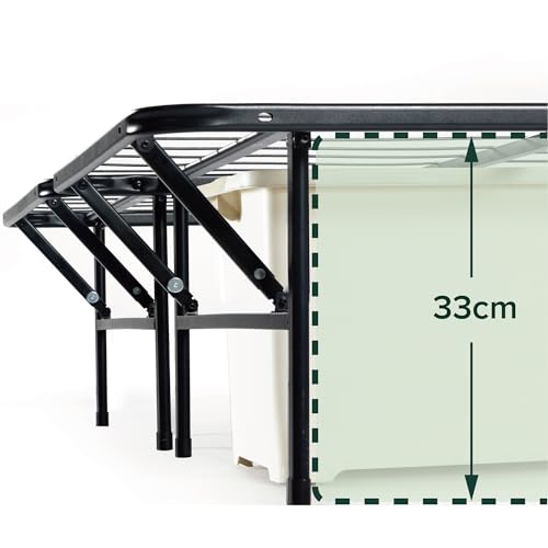 ZINUS Rumi 14in Full Metal Bed Frame, Quick Assembly SmartBase® Mattress Foundation, Heavy Duty Sturdy Steel with No Box Spring Needed, Eco-Friendly Packaging, Black