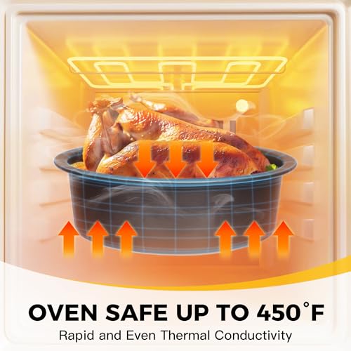 HONGBAKE 8x8 Cake Baking Pan Set, Nonstick Square Brownie Pans with Wider Grips, 2 Pieces, Heavy Duty, Grey