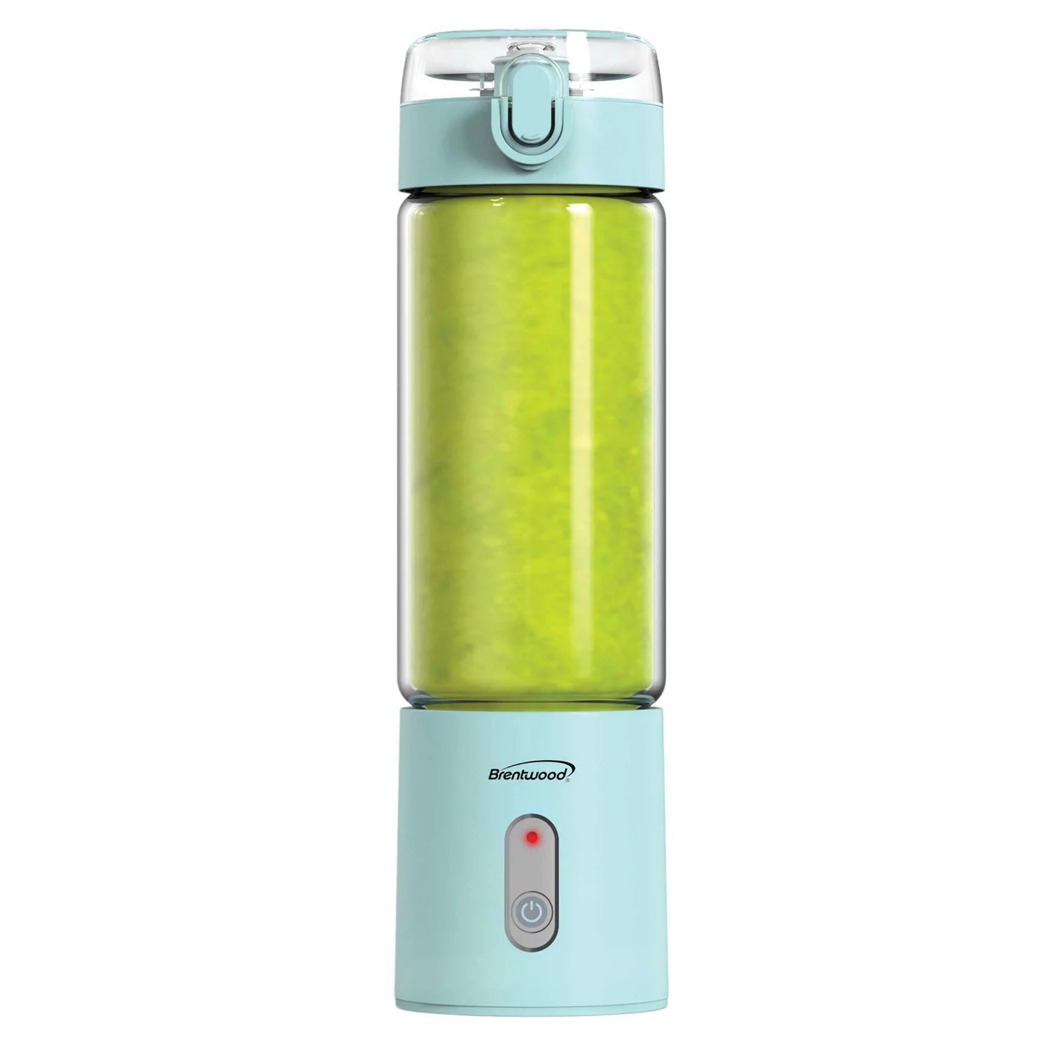 Brentwood 50-Watt 17-Oz. Portable Battery-Operated USB-Chargeable Glass Blender (Blue), RJB-100BL