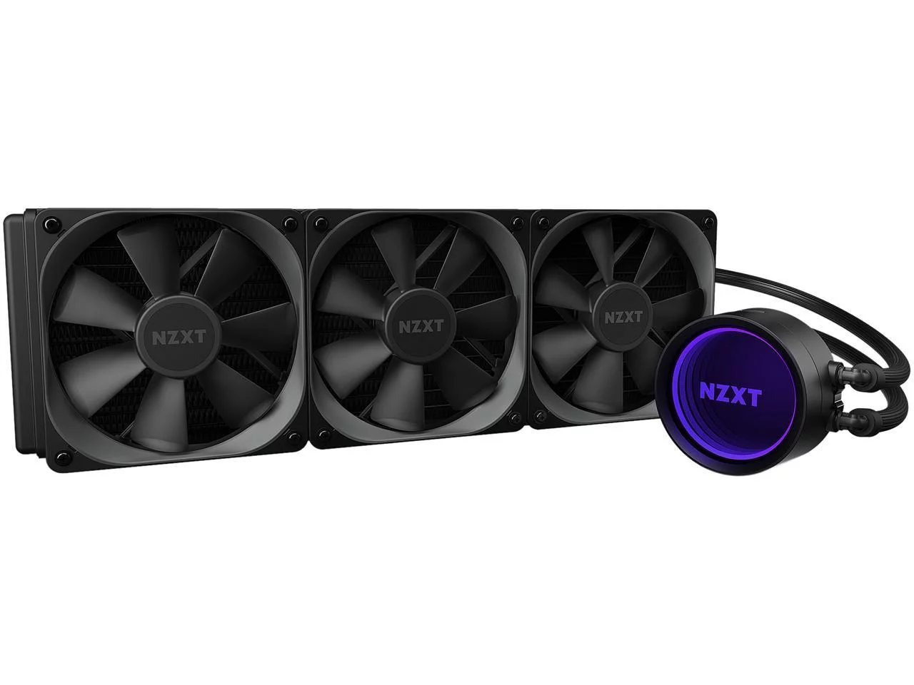 NZXT Kraken X73 360mm - RL-KRX73-01 - AIO RGB CPU Liquid Cooler - Rotating Infinity Mirror Design - Powered By CAM V4 - RGB Connector - 3 x Aer P120 120mm Radiator Fans LGA 1700 Compatible