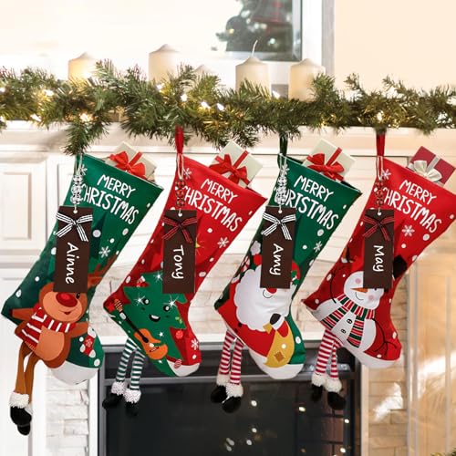 2023 New 4 Pack Christmas Stockings with Name Tags,18