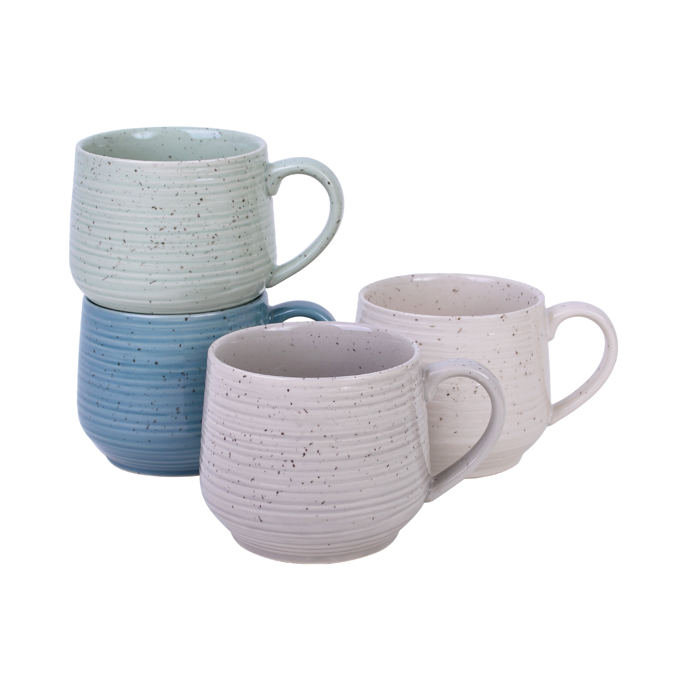 Sango Siterra Artist's Blend Stoneware Mugs, 17 fl oz, Set of 4