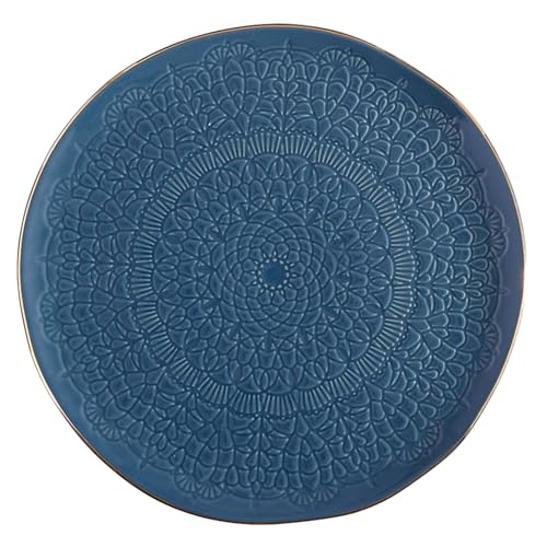 Santa Barbara Design Studio Tree Shaped Serving Plate - Stamped Ceramic Platter, 11