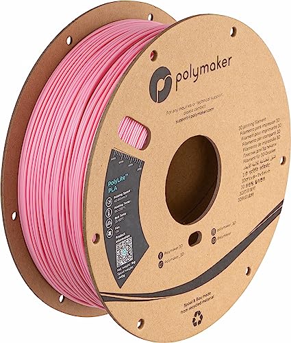 Polymaker PLA Filament, Black 3D Printing PLA Filament 1.75mm 1kg - PolyLite 3D Printer PLA Filament, Dimensional Accuracy +/- 0.03mm, Compatible with Most 3D Printer, Black