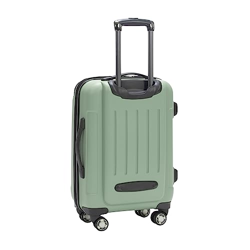 Kenneth Cole REACTION Renegade Luggage Expandable 8-Wheel Spinner Lightweight Hardside Suitcase, Navy Blue, 20-Inch Carry On