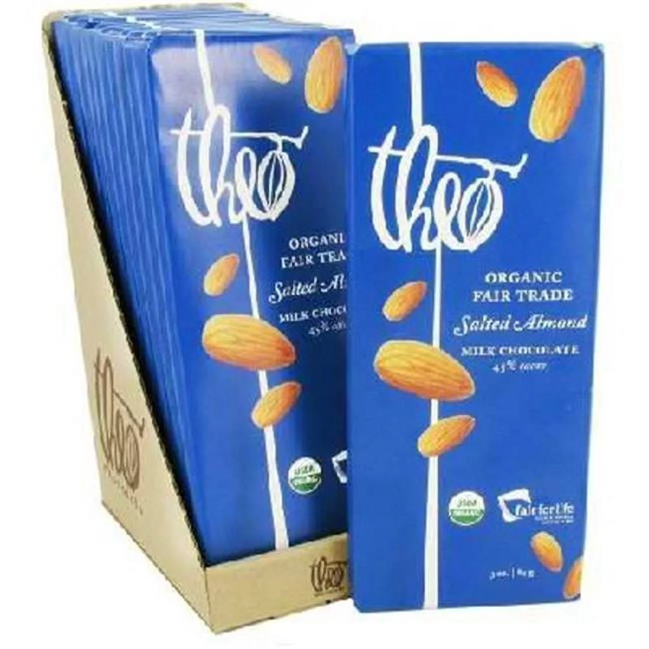 Theo Chocolate  Theo Chocolate Mk Chocolate Slt Almond - 12x3OZ