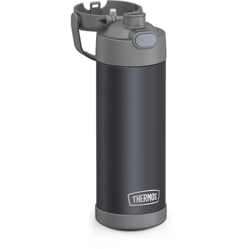 THERMOS FUNTAINER 16 Ounce Stainless Steel Vacuum Insulated Bottle with Wide Spout Lid, Apricot