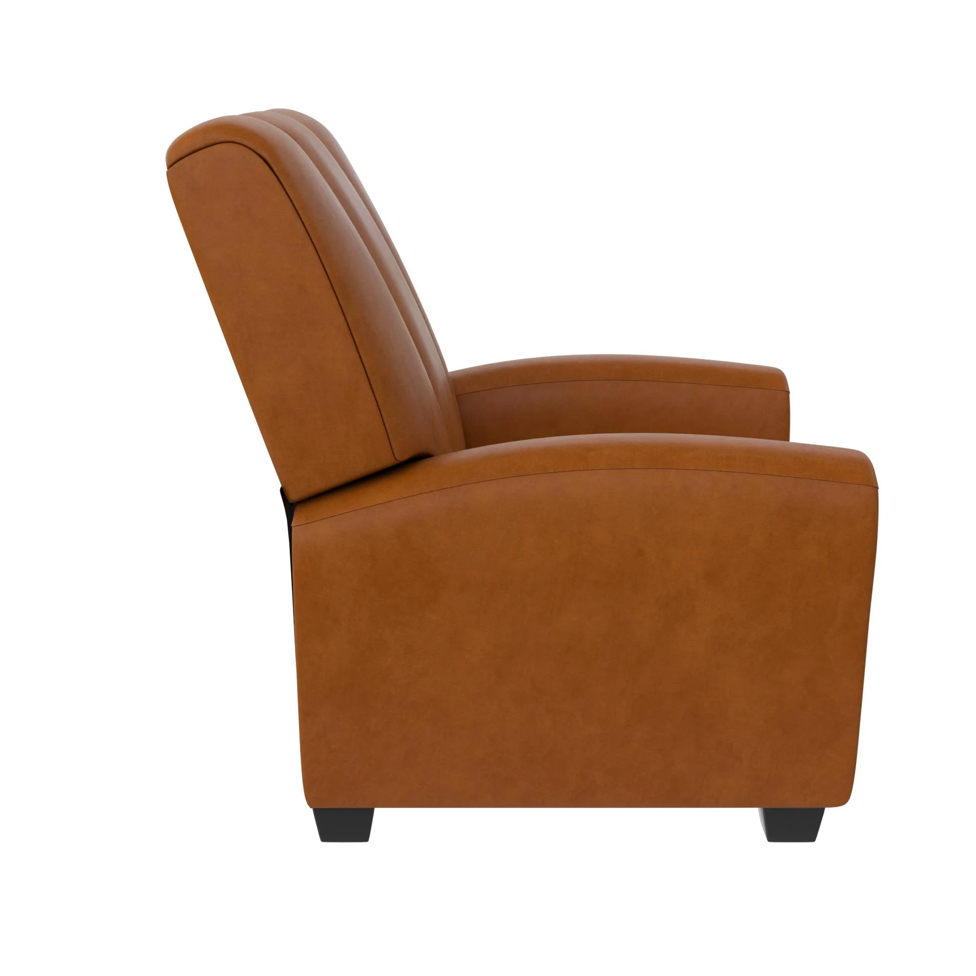 Better Homes & Gardens Vertical Channel Pushback Recliner Chair, Camel Faux Leather