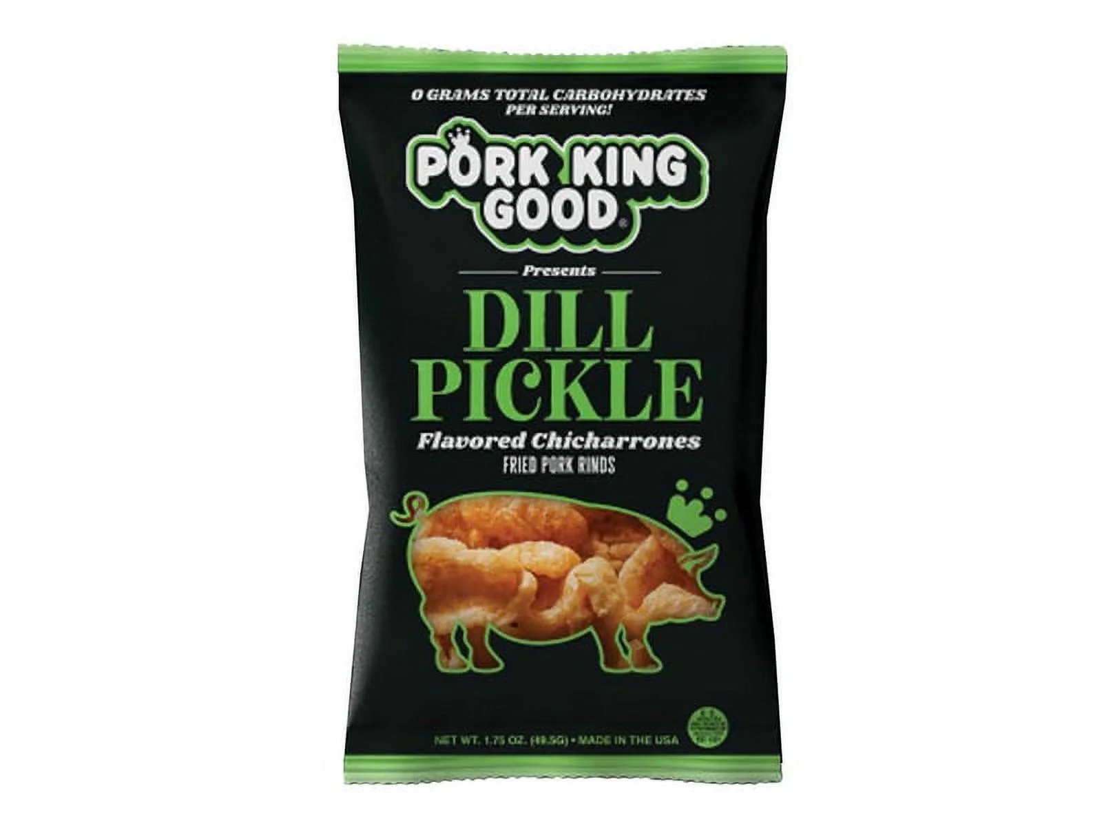 (Price/Case)Pork King Good Dill Flavored Pork Rinds 12/1.75oz, 536408