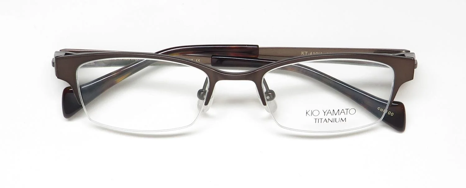 KIO YAMATO KT-410U TITANIUM HALF-RIM PREMIUM SEGMENT RARE EYEGLASS FRAME/GLASSES
