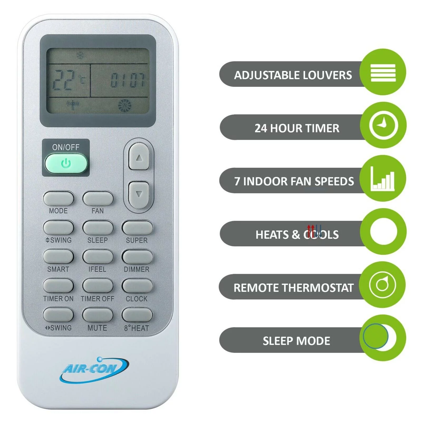 Air-Con 18000 BTU Mini Split Air Conditioner Heat Pump Ductless 18 Seer 220v