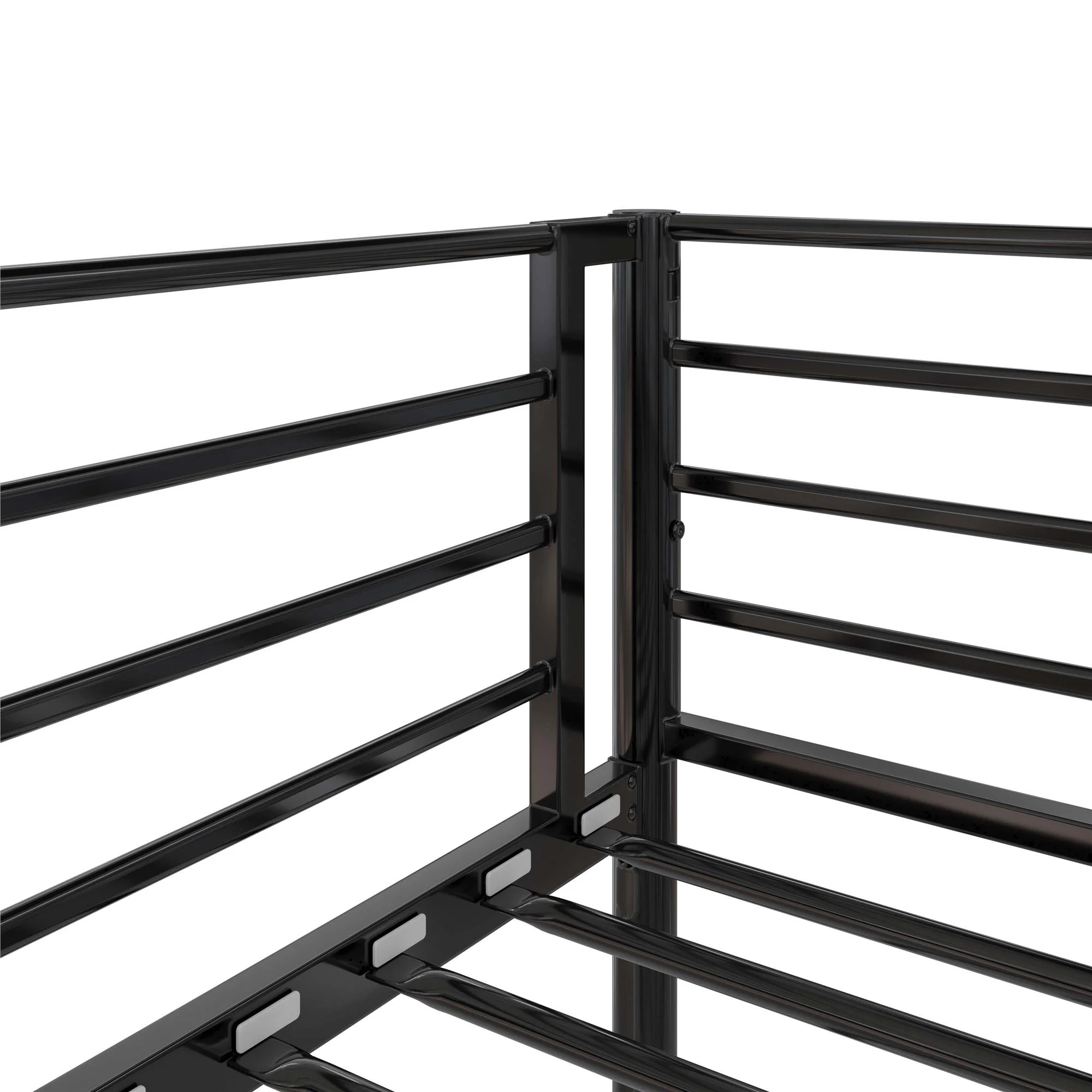 DHP Daven Easy Assembly Twin-over-Full Metal Bunk Bed, Black