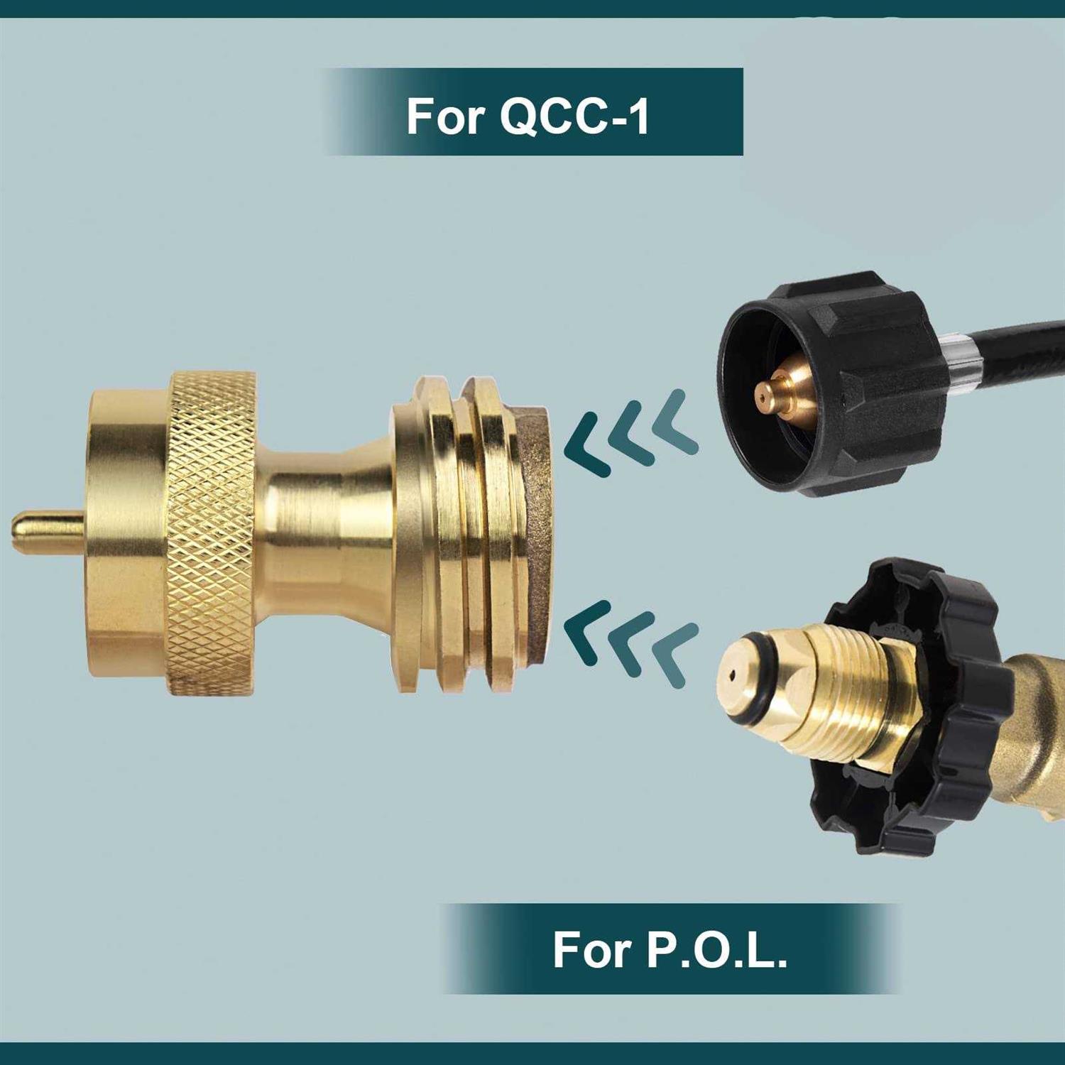 GASPRO 1lb Propane Tank Adapter 20lb to 1lb Converter Hook Up Small Propane Tanks When 20lb Ran Out