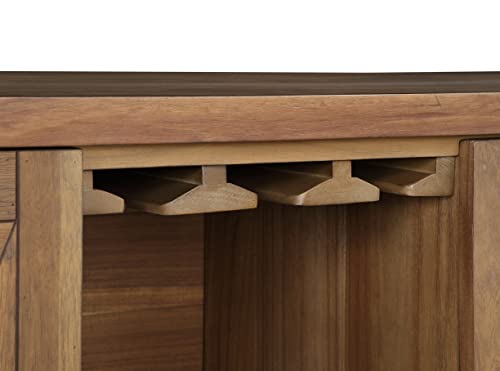, Server, Gray Fabric, Rustic Brown & Oak Finish DN01133 Servers, Sideboards & Buffets