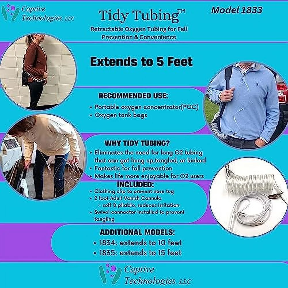 Oxygen Retractable Tubing 5 ft