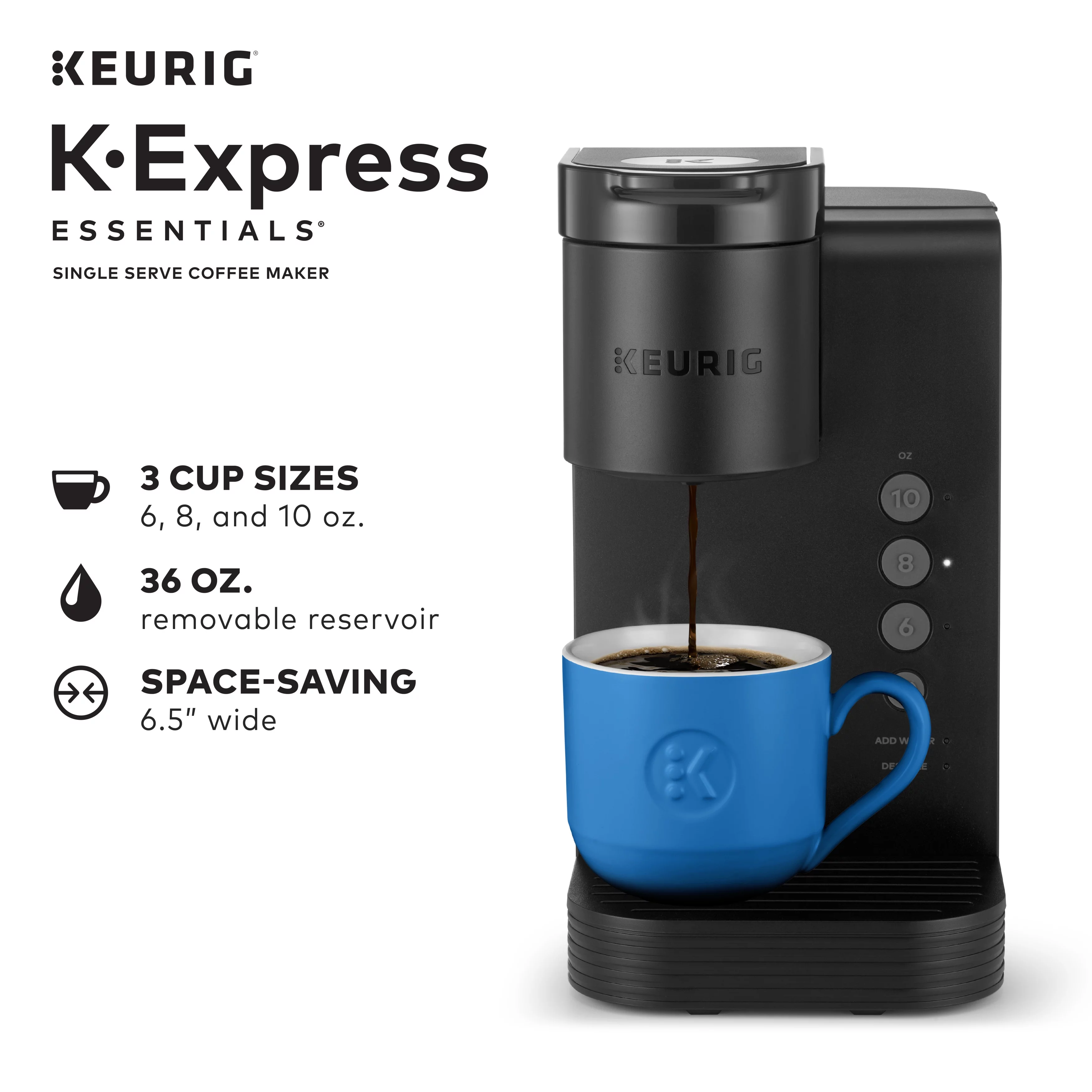 Keurig K-Express Essentials Black Like New, Single Serve K-Cup Pod Coffee Maker
