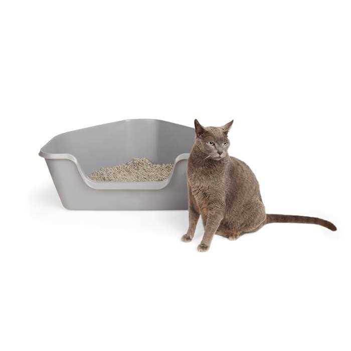 So Phresh High-Back Corner Grey Litter Box - Pet Supplies online store