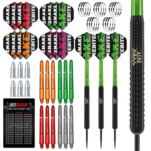 RED DRAGON Peter Wright Snakebite Brass Darts Sets