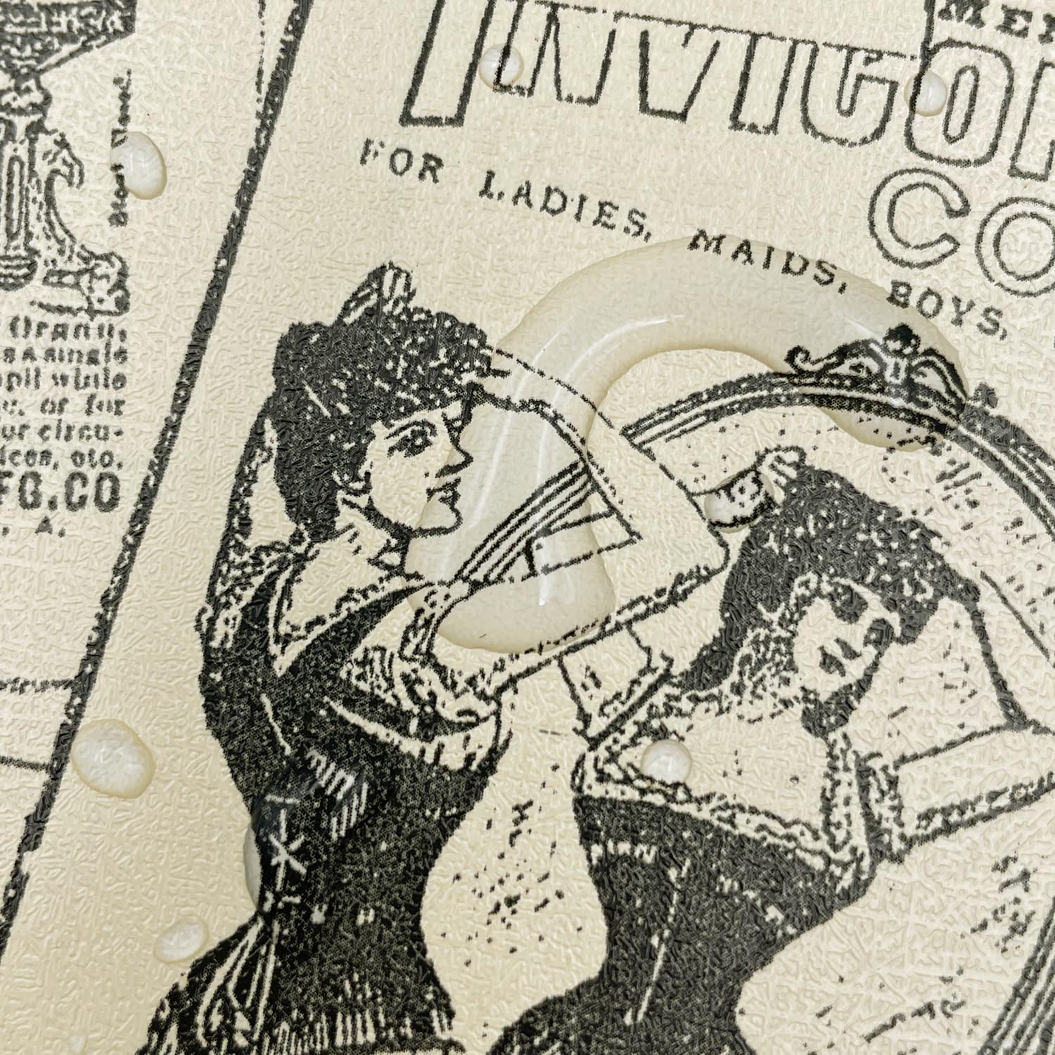 Old Fashion Newspaper Furniture Protective Paper Roll Peel Stick Shelf Drawer Liner Locker Sticker 17.7 Inch by 13 Ft