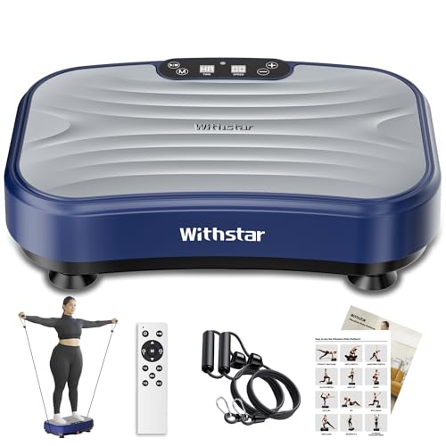 Vibration Plate Exercise Machine, Power Waver Vibration Plate Platform for Lymphatic Drainage Whole Body Vibration Plate Machine Helps Weight Loss Shaping 330lbs