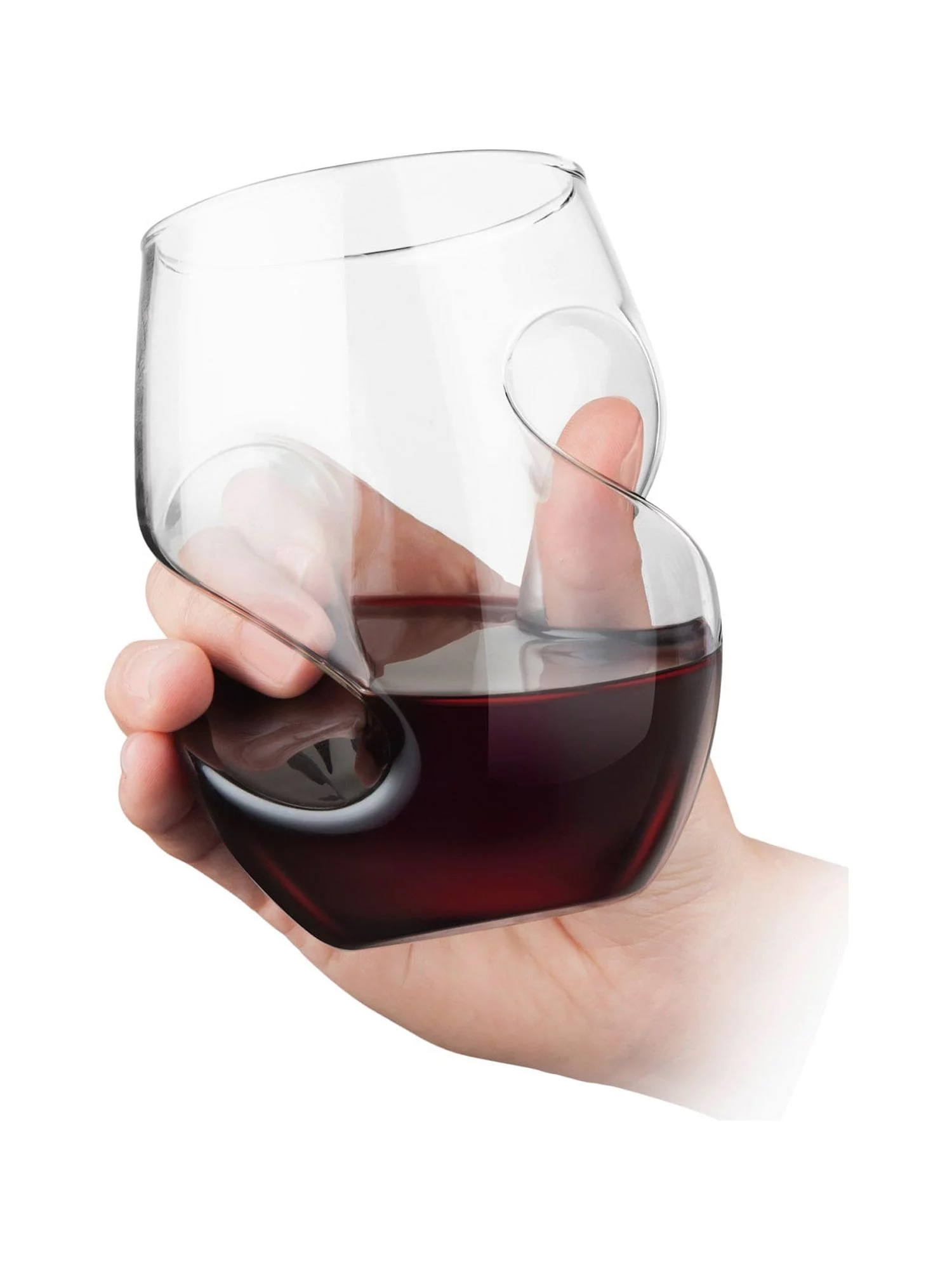 Final Touch Conundrum Stemless Red Wine Glasses (Set of 4)