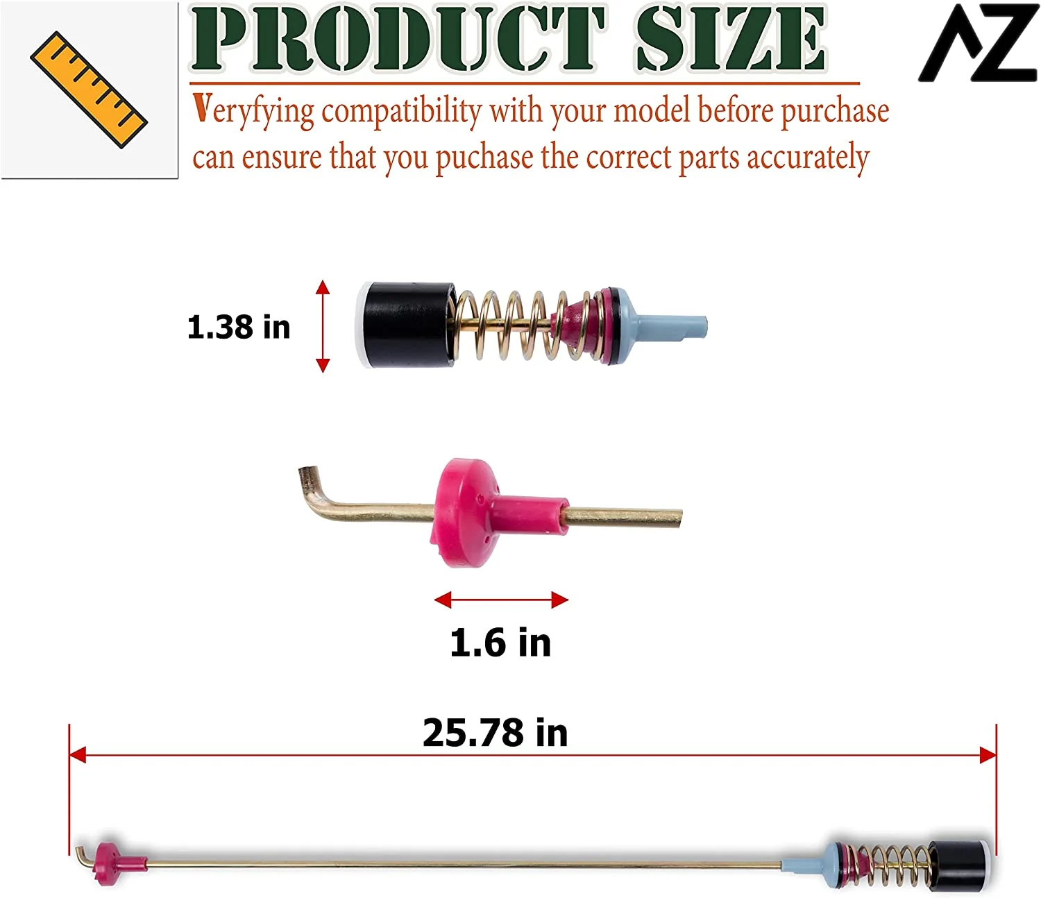 4 x Washer Suspension Rod Damper Replaces For Samsung WA45T3400AW WA50R5200AW/US WA50R5400AV/US WA50T5300AC WA50R5400AW WA456DRHDSU/AA