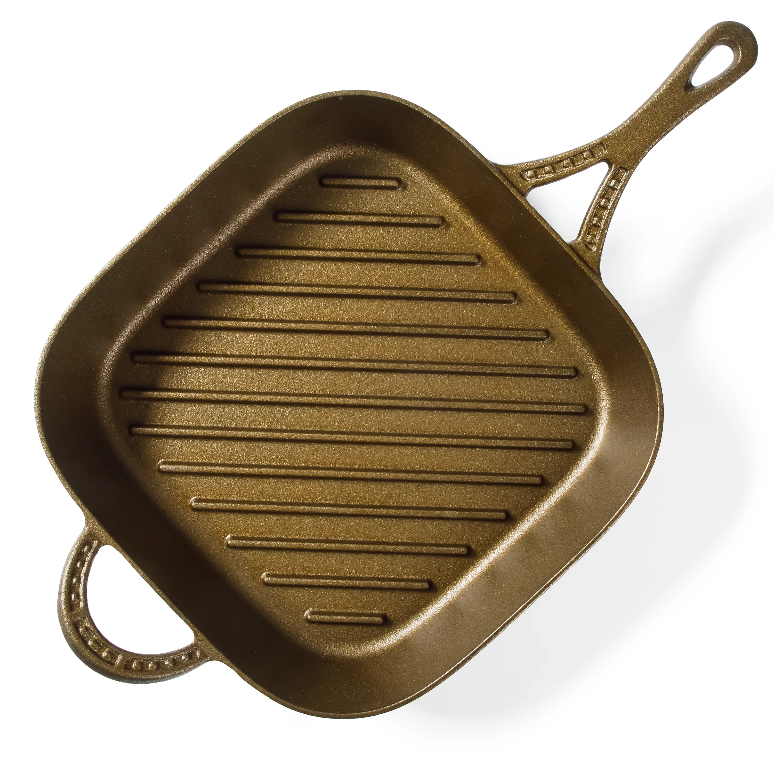Wanda June Home Bronzed Pre-Seasoned Cast Iron Square 11-Inch Grill Pan by Miranda Lambert