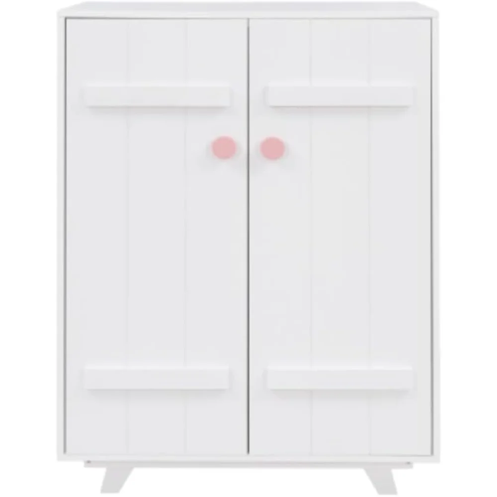 Wooden Wardrobe with Hanging Rods and Storage Armor with Doors, Suitable for Storage Areas in Bedrooms, Kitchens, Living Rooms, and Restaurants