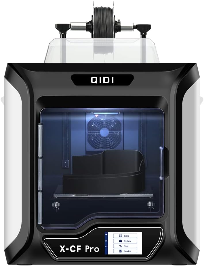 R QIDI TECHNOLOGY X-CF Pro Industrial Grade 3D Printer,Specially Developed for Printing Carbon Fiber&Nylon with QIDI Fast Slicer, Automatic Leveling,Build Volume 11.8x9.8x11.8 Inch