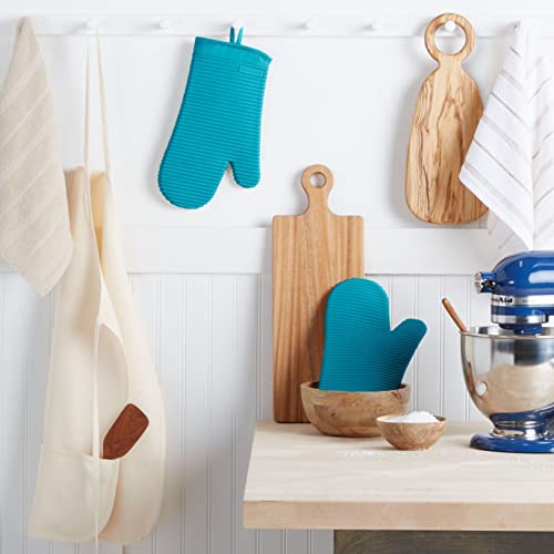 KITCHENAID Ribbed Soft Silicone Oven Mitt 2-Pack Set, 7.5