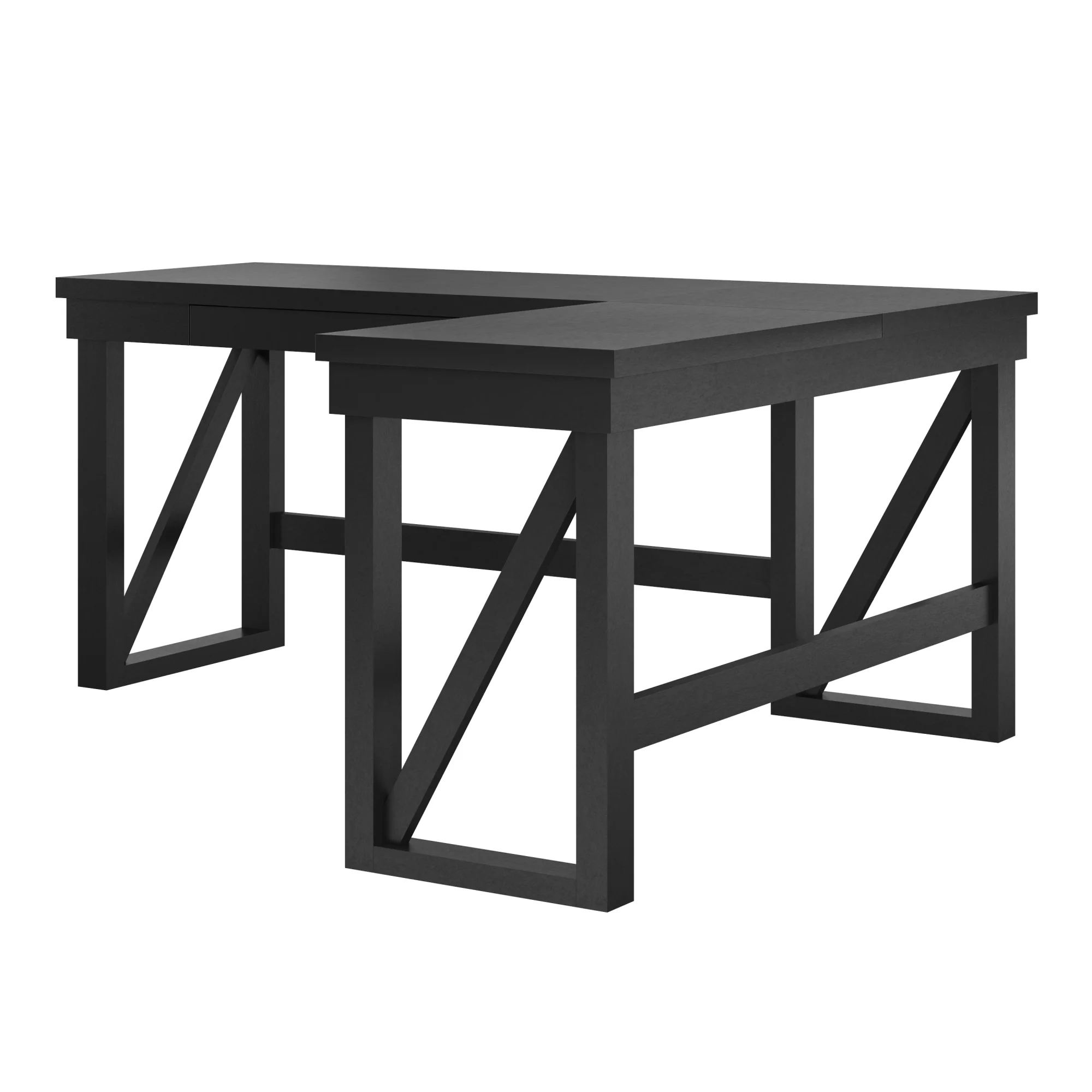 Ameriwood Home Crestwood Lift Top L Desk in Black