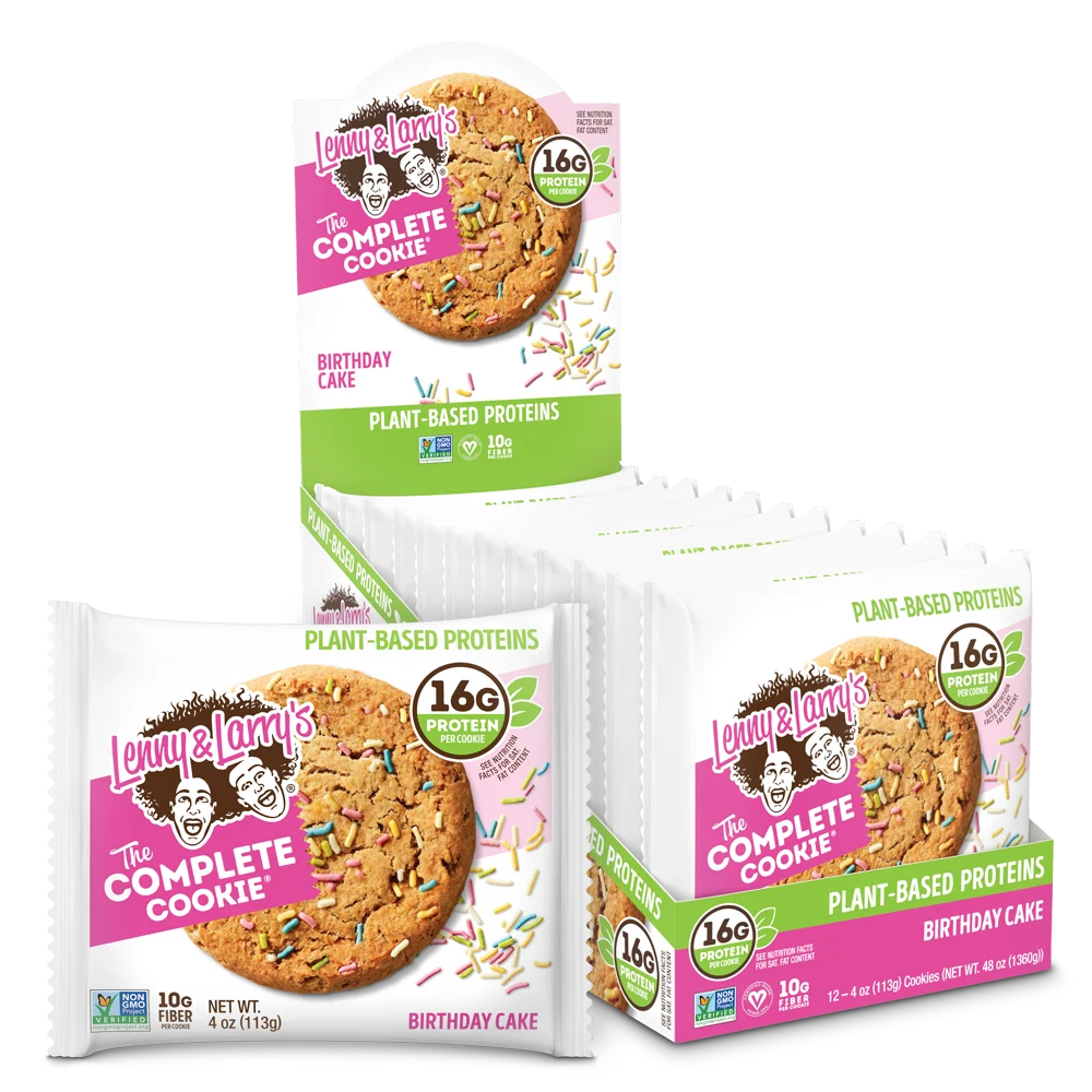 Lenny & Larry's The Complete Cookie, Birthday Cake, 4 oz, 12 Ct