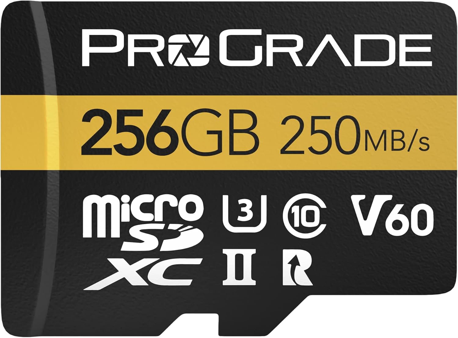 ProGrade Digital microSD Memory Card - V60 microSD Card for DSLR and Action Cameras - High Speed Transfer of Files & Large Storage - Up to 250MB/s Read and 130MB/s Write Speed 256 GB