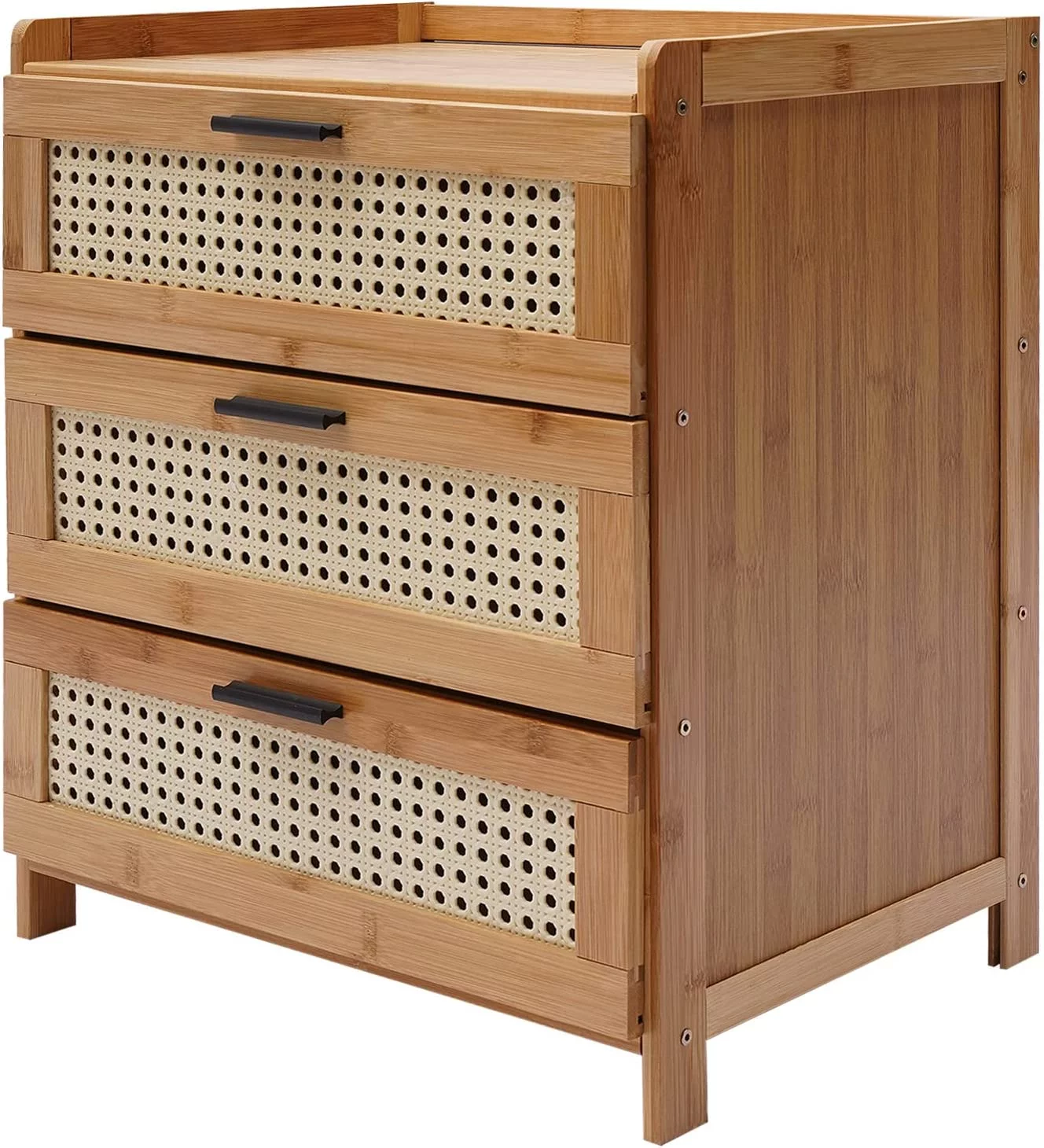 Miumaeov Storage Cabinet Nightstand with Drawer Bedroom Bedside End Table Furniture