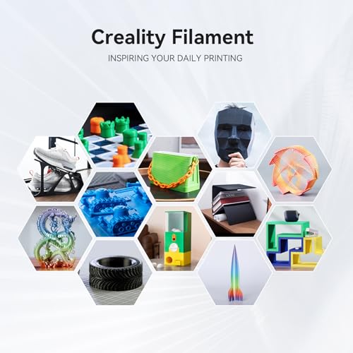 Creality Hyper PLA Filament 1.75mm, 30-600mm/s High Speed 3D Printer Filament, Dimensional Accuracy +/-0.02mm, Fit Most FDM 3D Printers, 4 Pack 1kg Spool(2.2lbs), Black & White