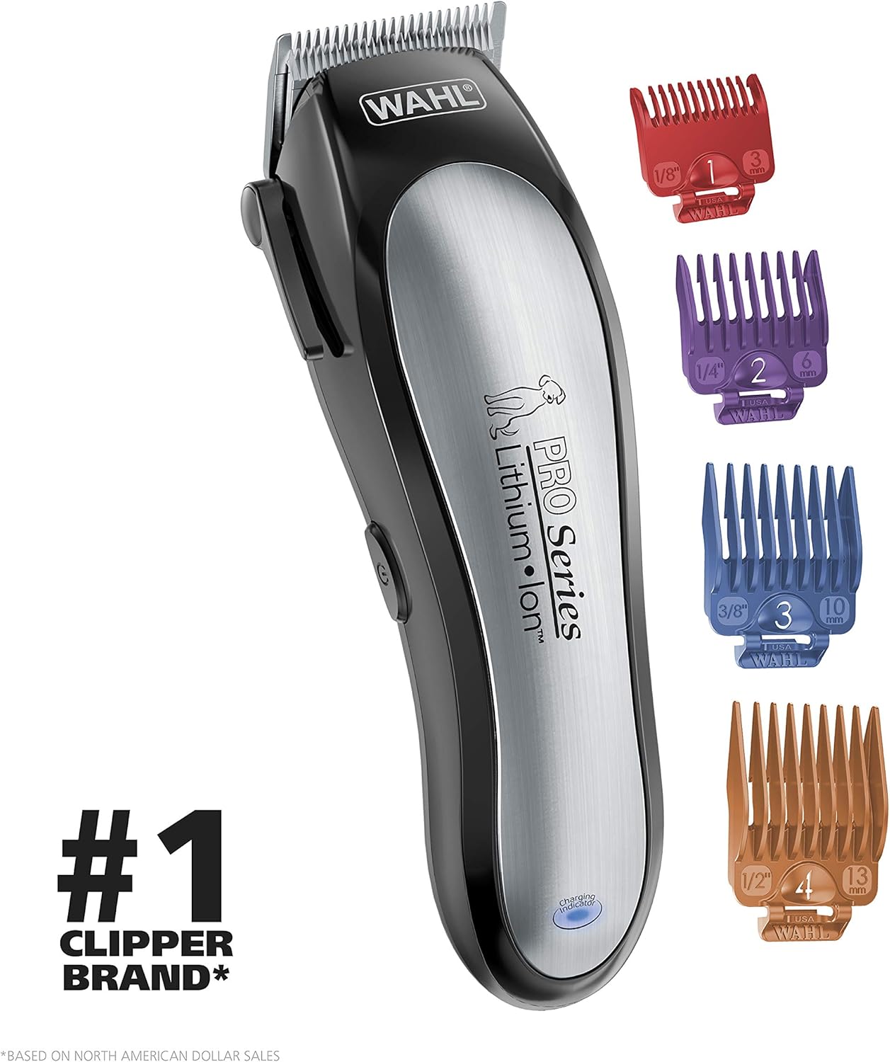 Wahl Lithium Ion Pro Series Cordless Animal Clippers – Rechargeable, Quiet, Low Noise, Heavy-Duty, Electric Dog & Cat Grooming Kit for Small & Large Breeds with Thick to Heavy Coats