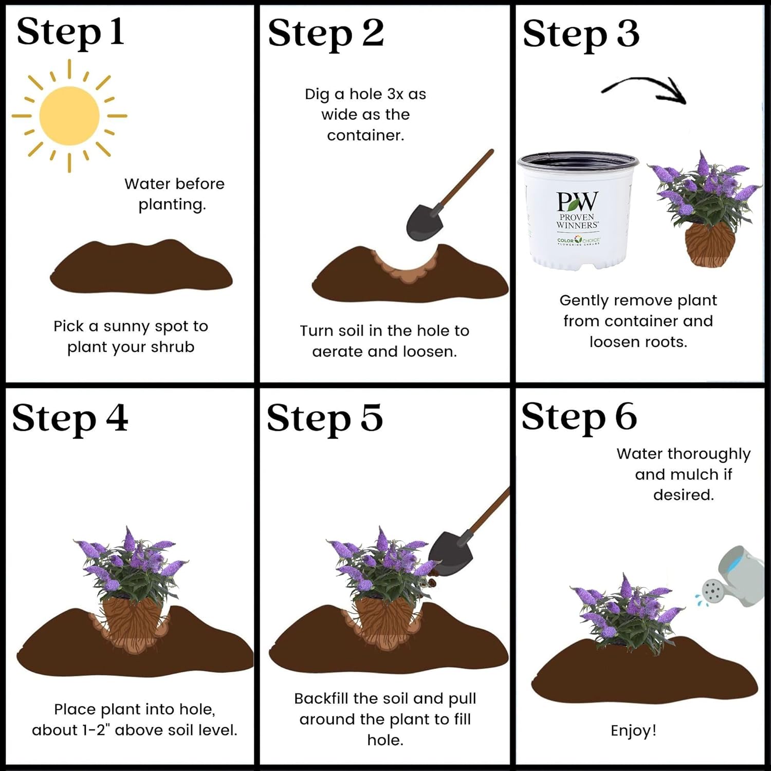 Pugster Amethyst 2 Gal. Buddleia, Purple Blooms