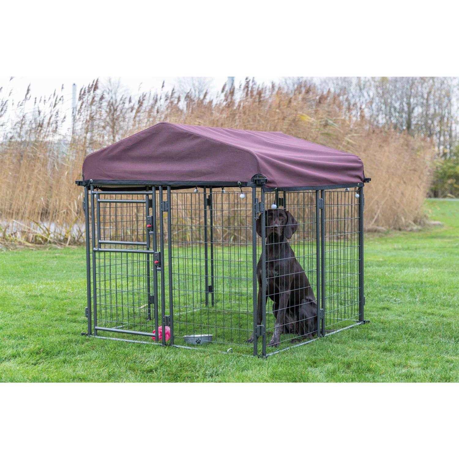 TRIXIE Deluxe Outdoor Dog Kennel with Cover - Pet Supplies online store