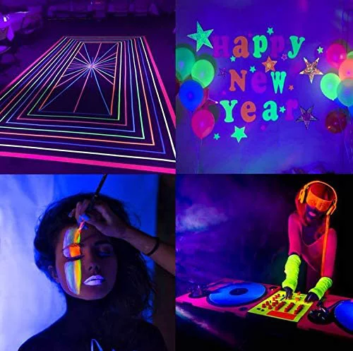 UV LED Black Light, HouLight High Power LED Blacklight IP65-Waterproof for Blacklight Party Supplies, Neon Glow, Glow in The Dark (Uv Led Wide Flood Light, 20 Watts 2-Pack) Wide 20 Watts 2-Pack