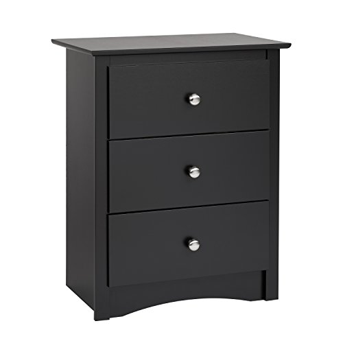 Prepac Sonoma Traditional Tall Nightstand Side Table with 3 Drawers, Functional Tall 3-Drawer Bedside Table 16