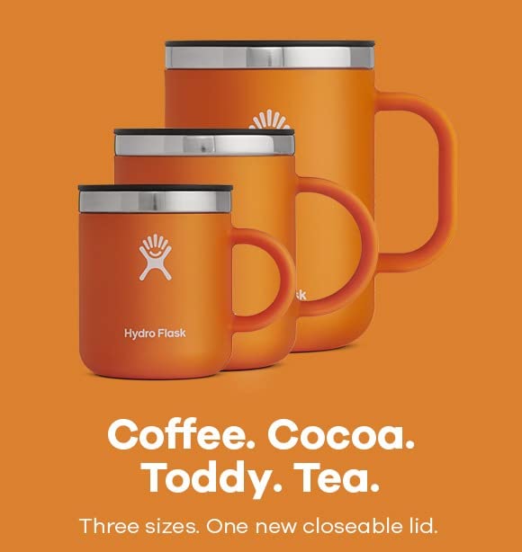 Hydro Flask Mug - Stainless Steel Reusable Tea Coffee Travel Mug - Vacuum Insulated, BPA-Free, Non-Toxic 12 oz