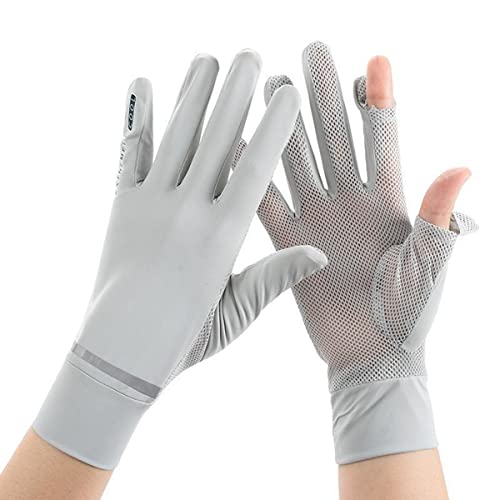 Driving Gloves UPF 50+ Sun Protection Ice Silk Sport Gloves Quick-Dry Cooling Summer Outdoor Anti-Slip Cycling Gloves Unisex