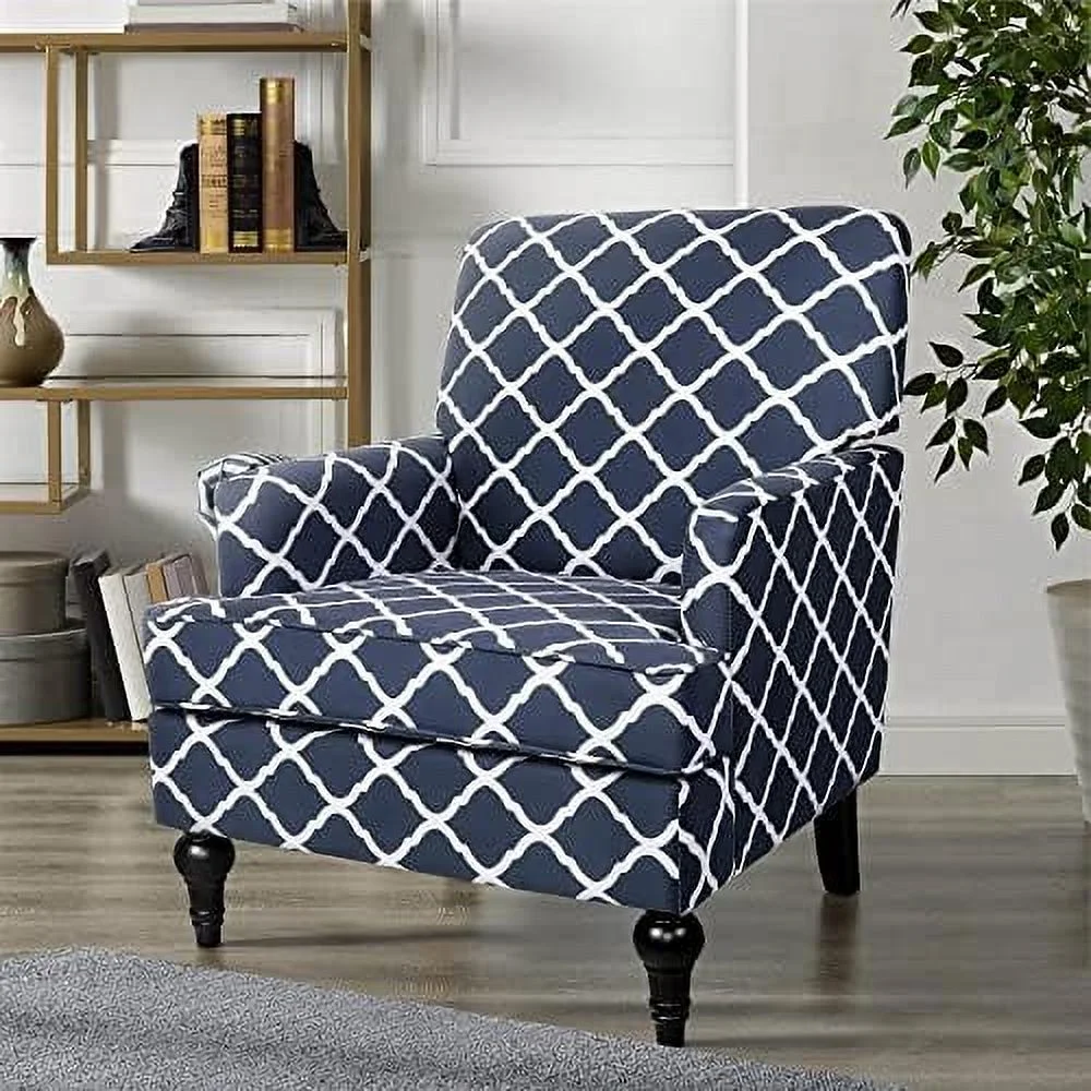 YZboomLife Living Room Chairs  Accent Chair Single Sofa Recliner Chair Birch Legs Comfy Upholstered Lounge Chair Single Sofa Chair for Home  Living Room  Office  Bedroom  Blue
