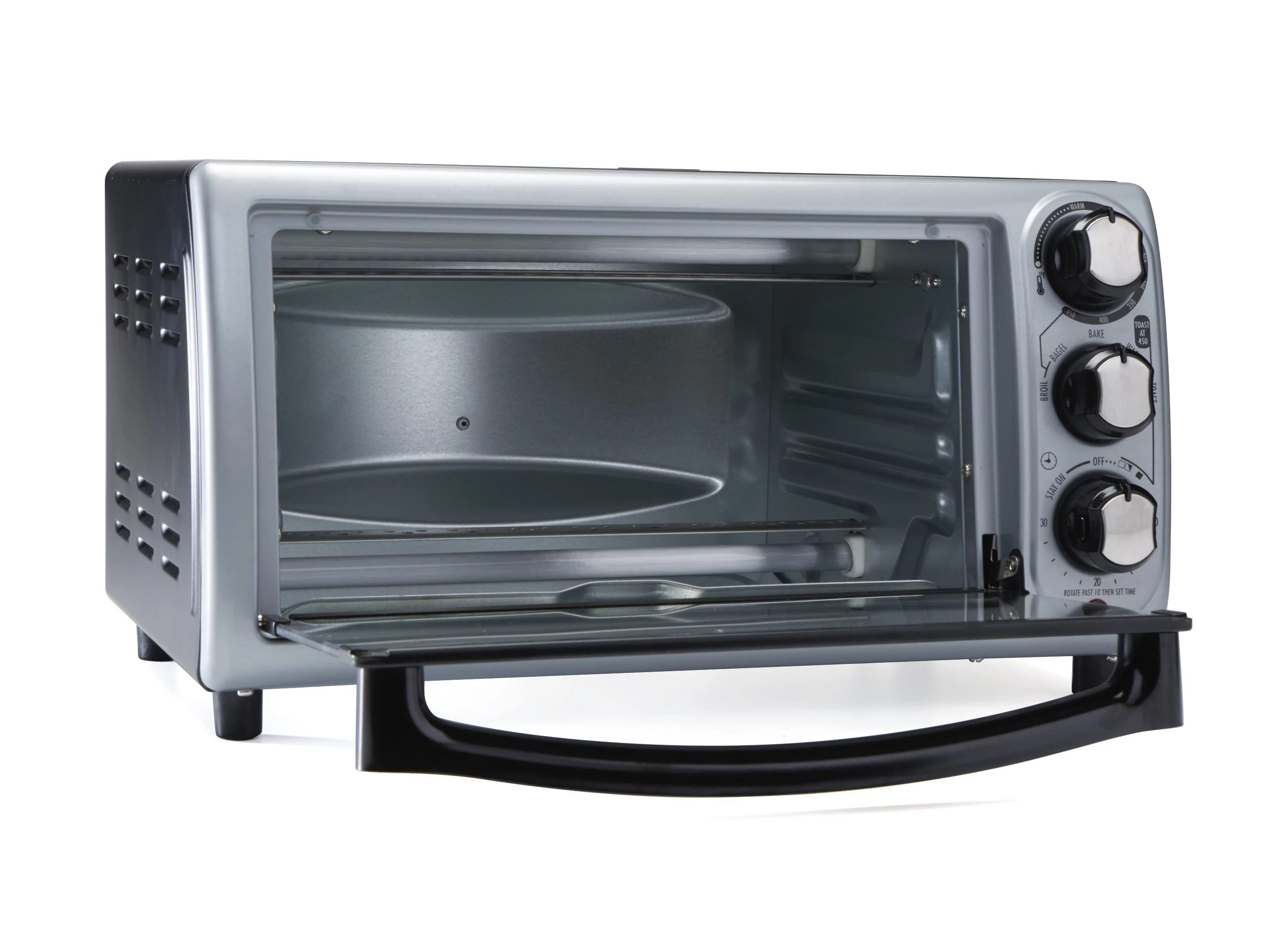 Hamilton Beach Countertop Toaster Oven with Bake Pan, Broil & Bagel Functions, Auto Shutoff, Stainless Steel, 31142