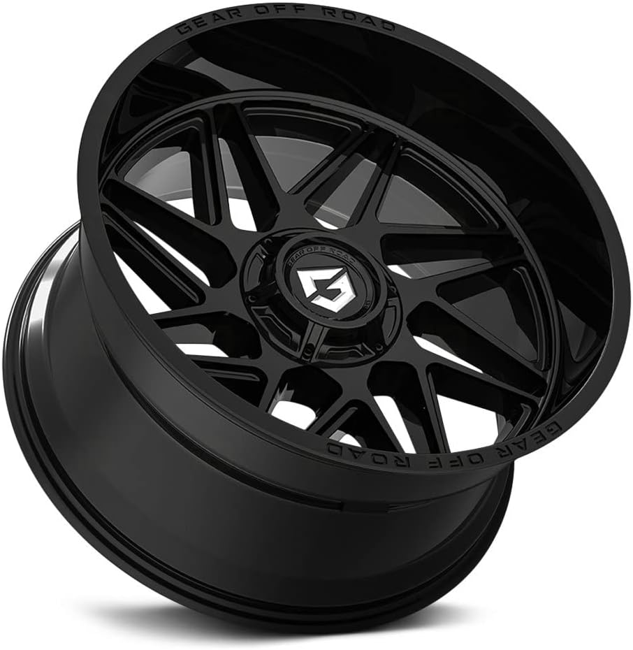 Gear Alloy 761B RATIO Custom Wheel - 22x10, 10 Offset, 6x139.7 Bolt Pattern, 106.2mm Hub - Black Rim