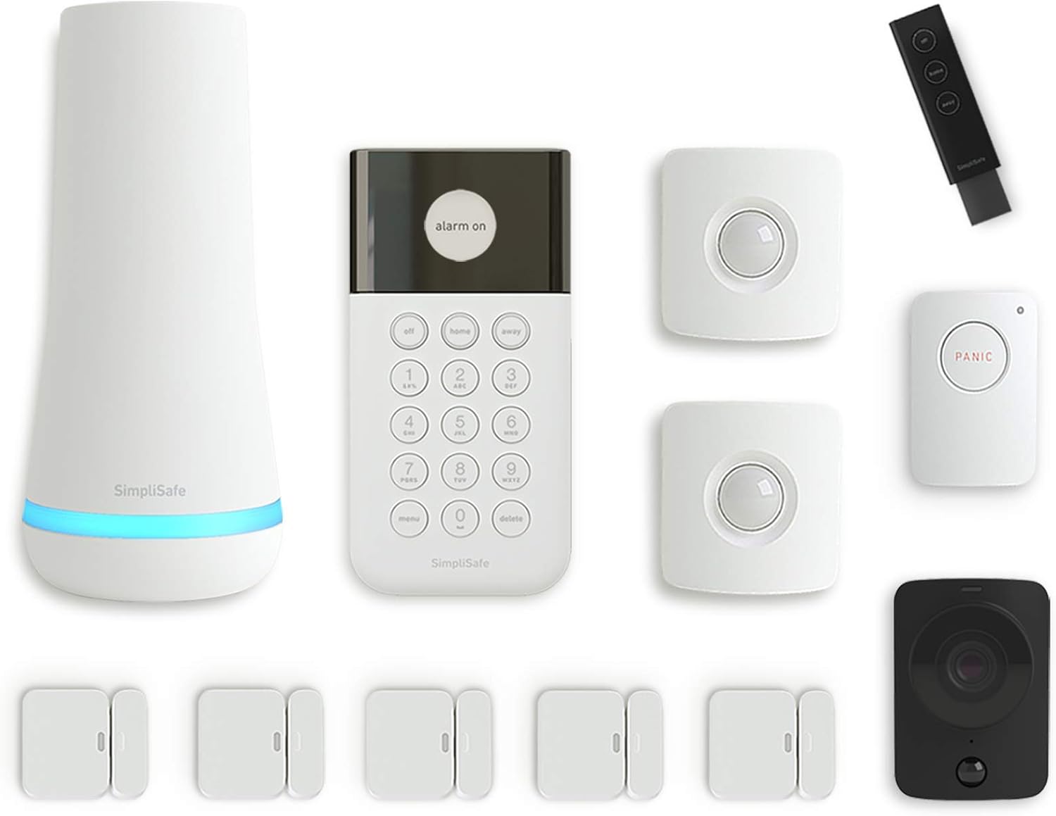 SimpliSafe 12 Piece Wireless Home Security System w/HD Camera - Optional 24/7 Professional Monitoring - No Contract - Compatible with Alexa and Google Assistant