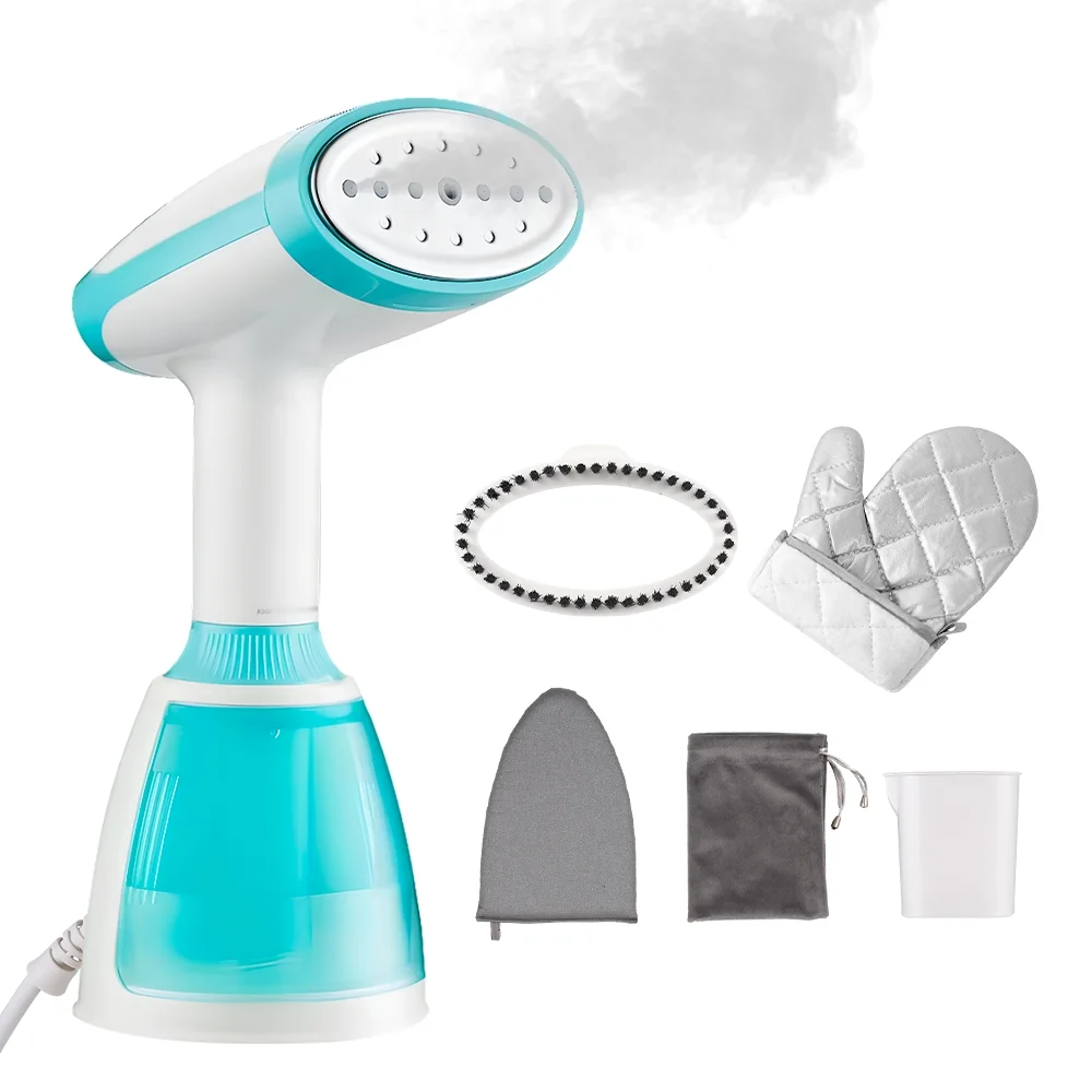 Dcenta Handheld Garment Steamer, Powerful 1500W, Rapid 20 Second Heatup, Eliminates Fabric Wrinkles, Portable Clothes Steamer with Removable Water Tank, Brush - Ideal for Garments